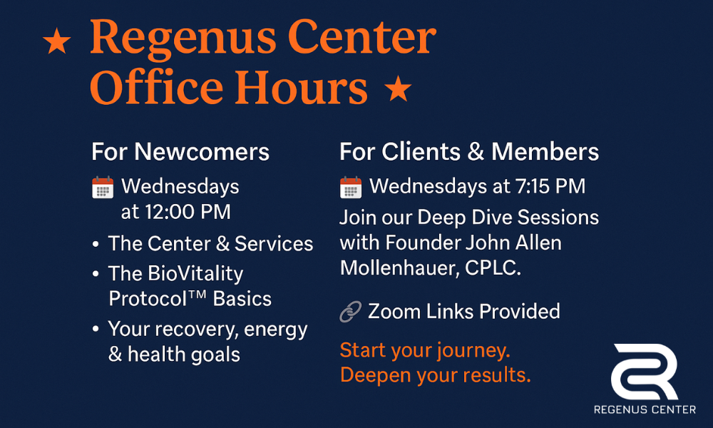 Regenus Center Office Hours
