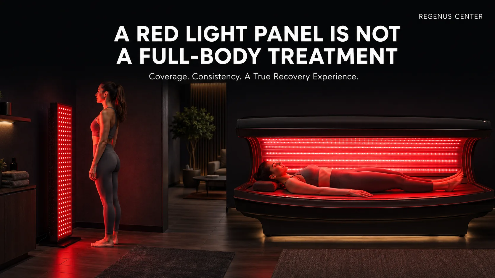 A red light therapy panel is not a full body treatment