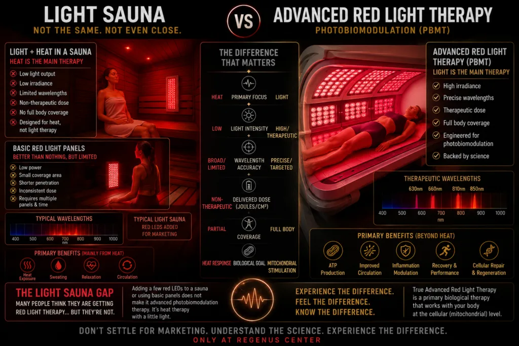 Light Sauna vs Advanced Red Light Therapy