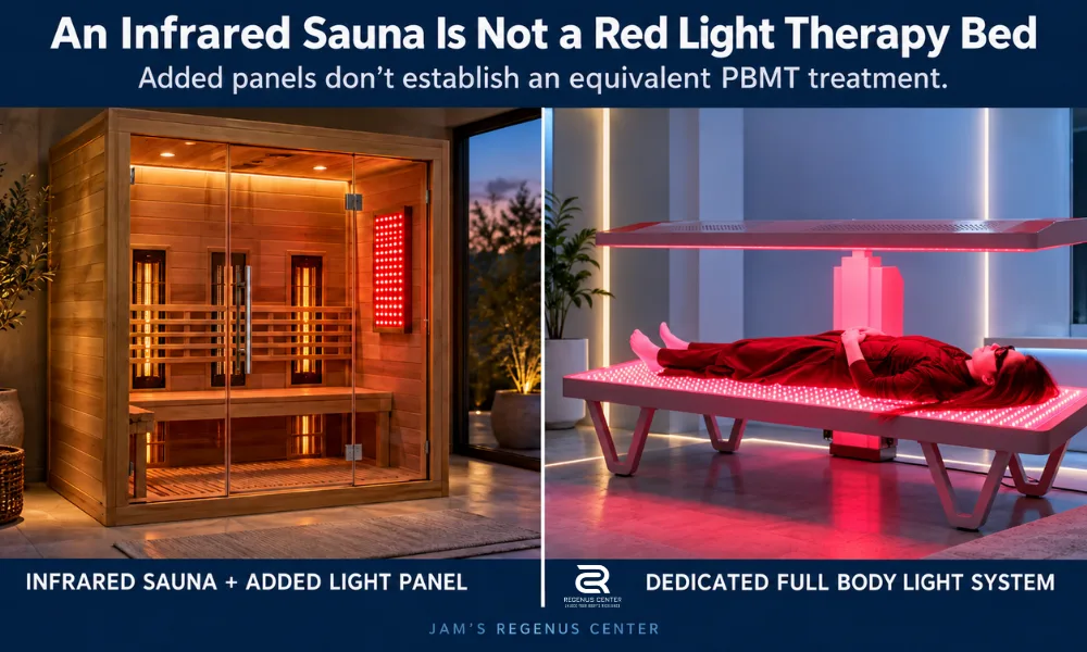 Infrared Sauna with light panels not PBMT